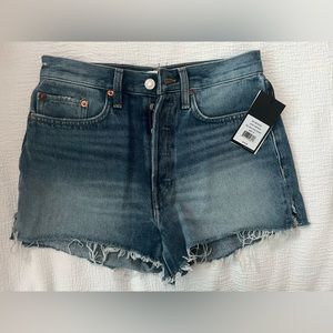 RE/DONE Ligh Vintage 70S High Rise Short Size 27